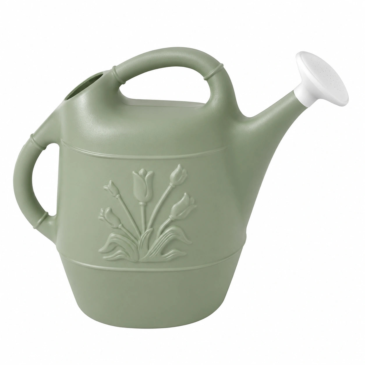 Arrosoir de jardin avec motif de tulipe 6L vert