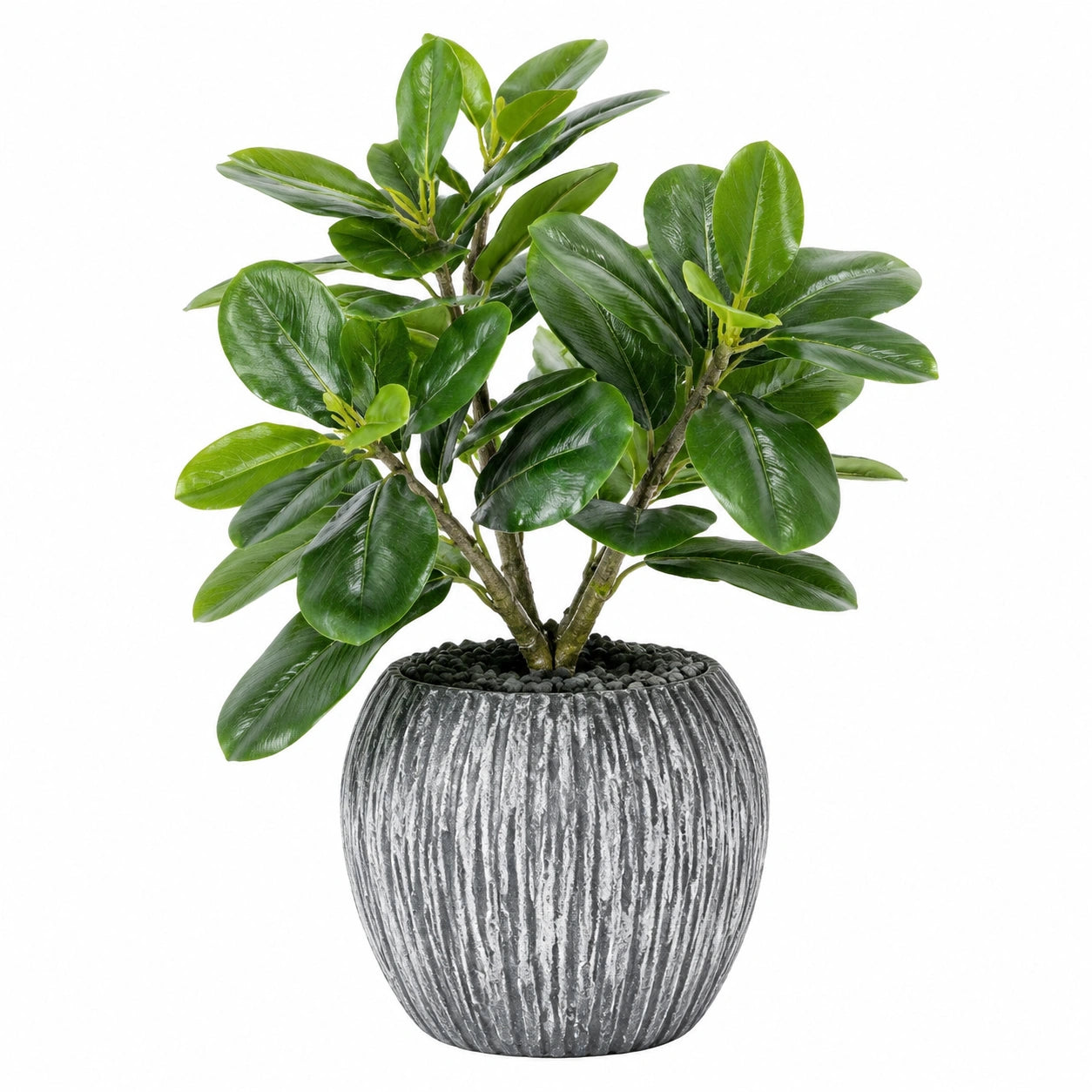 Plante Artificielle Verte avec Pot Texturé