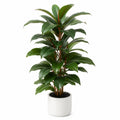Plante Artificielle Verte avec Pot en Céramique, Hauteur 100 cm