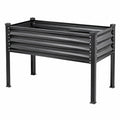 Jardinière surélevée extérieure 80x40x76cm noir avec structure robuste