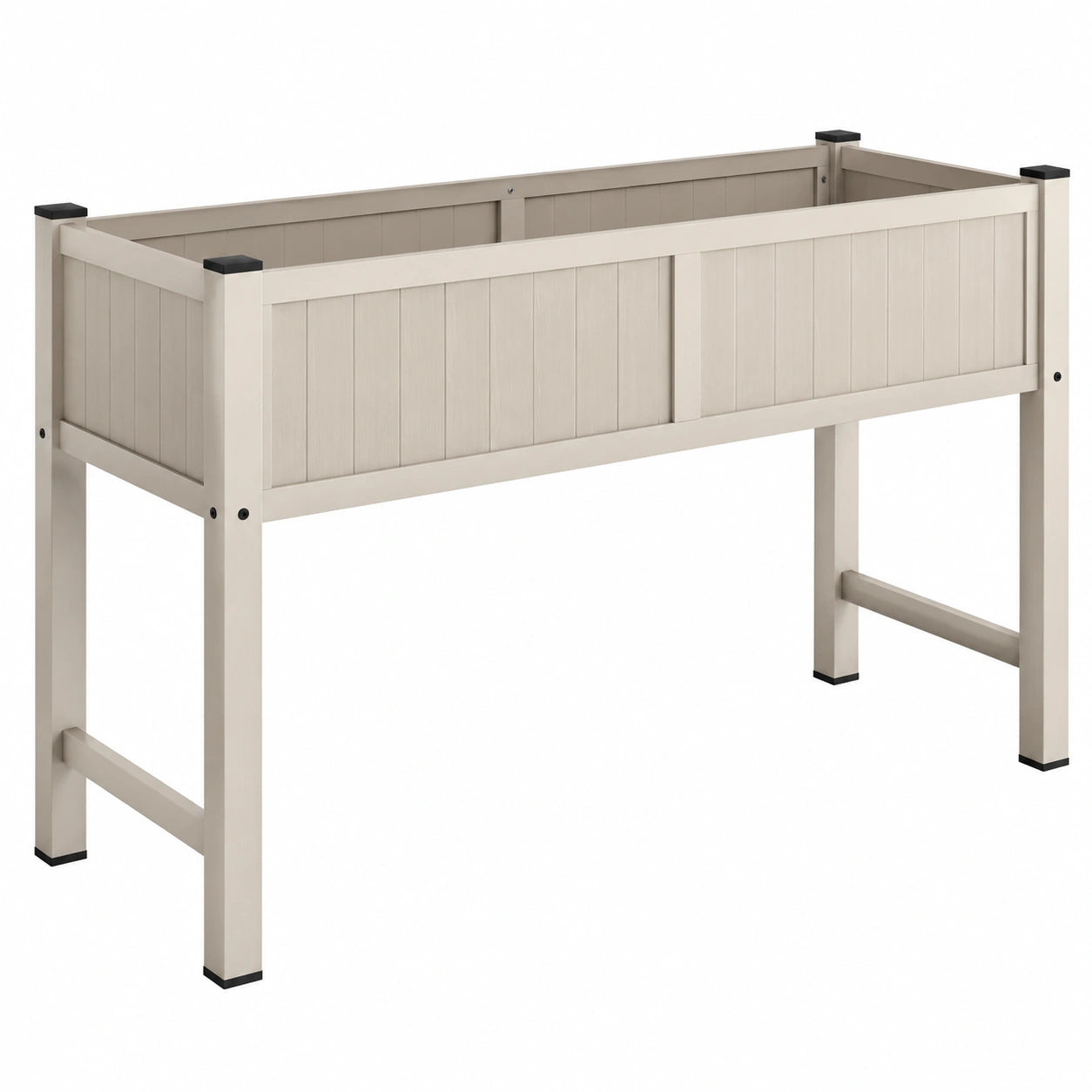 Bac à fleurs surélevé extérieur en beige