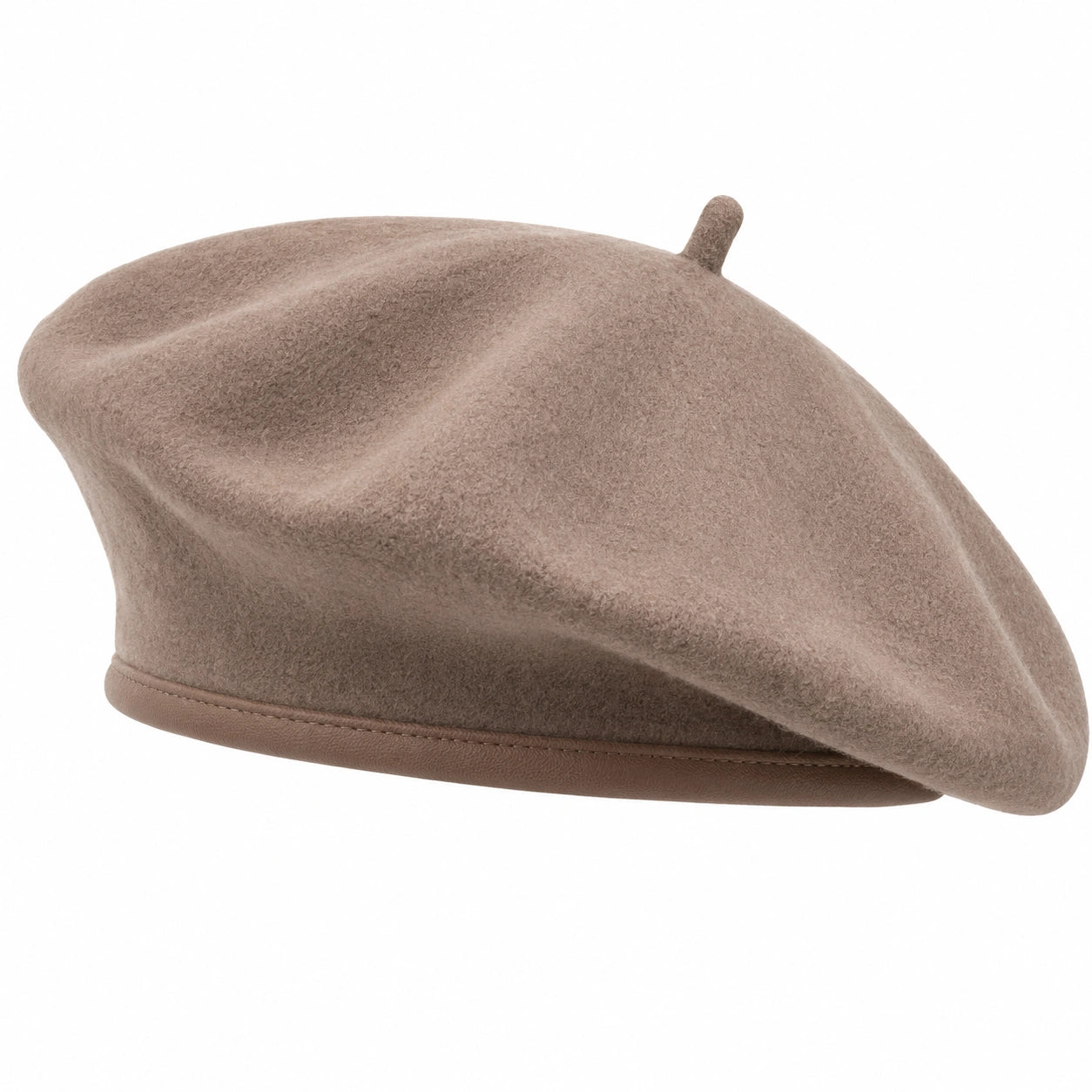 Béret classique beige en laine