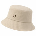 Chapeau Bob Beige avec Broderie Sourire