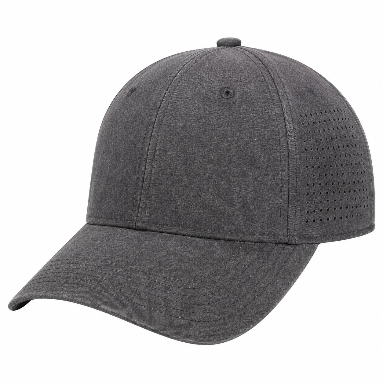 Casquette Grise Ajustable avec Ventilation