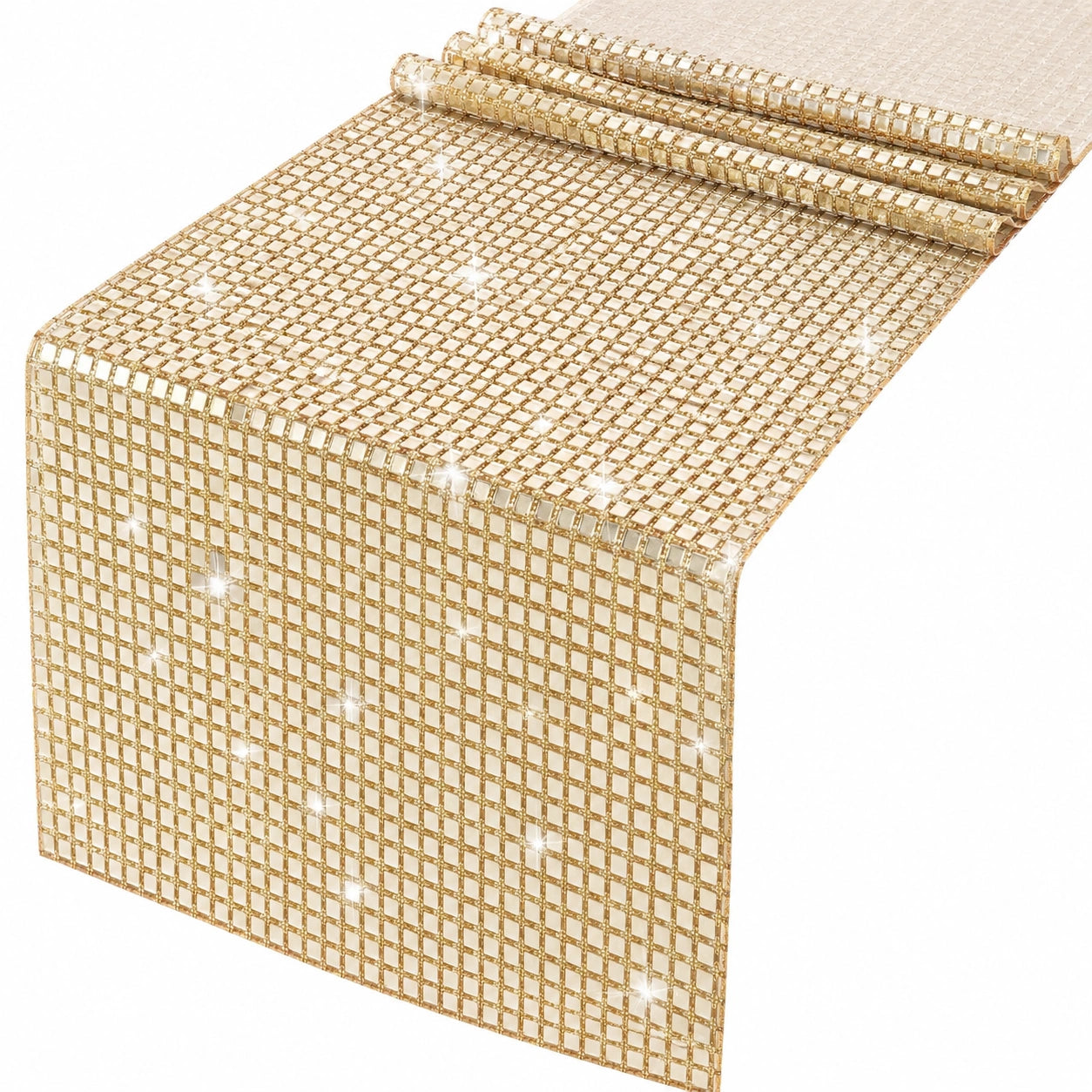 Chemin de Table Brillant Doré 180x35 pour Décoration Intérieure