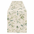 Chemin de Table Motif Feuilles Vertes 180x30 cm
