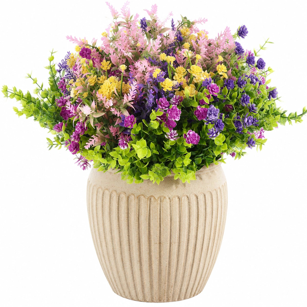 Plante Artificielle Multicolore avec Pot pour Décoration