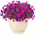 Pot de Fleurs Artificielles Décoratif Rose/Violet en Céramique